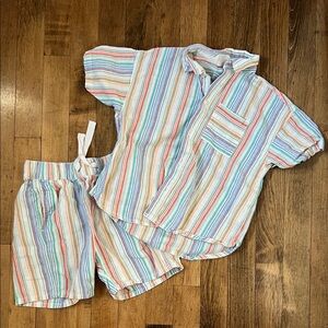 H&M Multicolor Striped Kids Pajama Set
